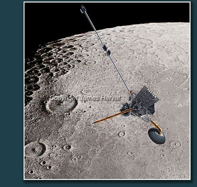 Detail view Mariner 10 and Mercury