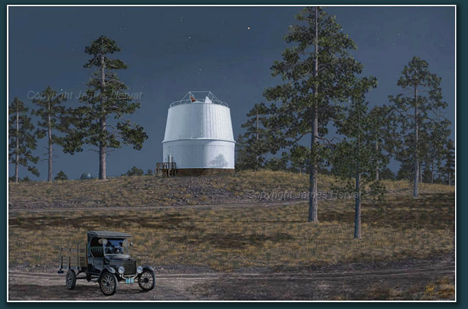Lowell Observatory by moonlight