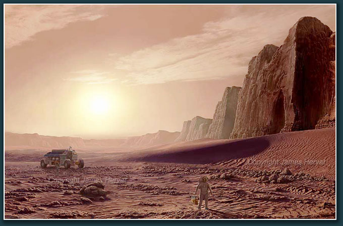 Astronauts explore Martian canyon